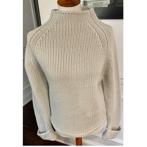 Relais Knitware Sweaters - Relais Knitwear Mock Neck Wool Blend Sweater, Med